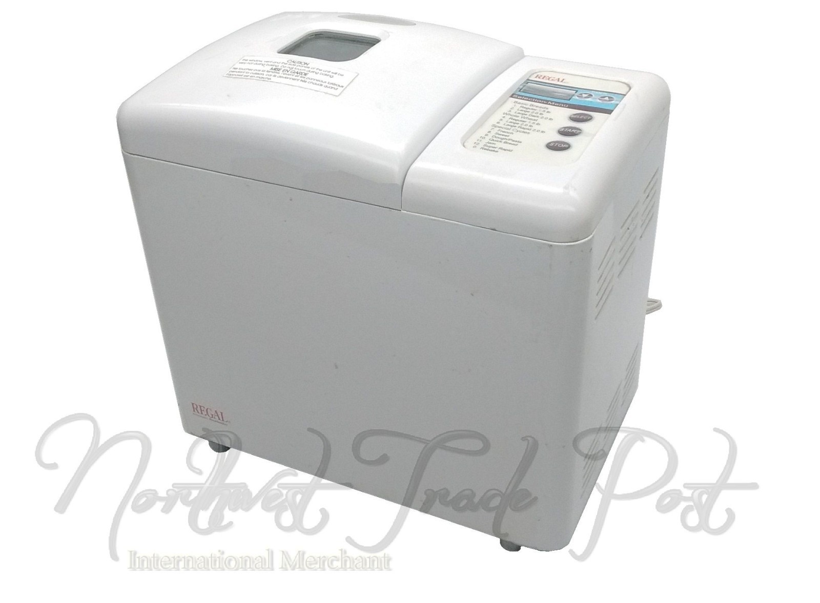 Regal Replacement Parts for Model K6732 Automatic Bread Maker Select