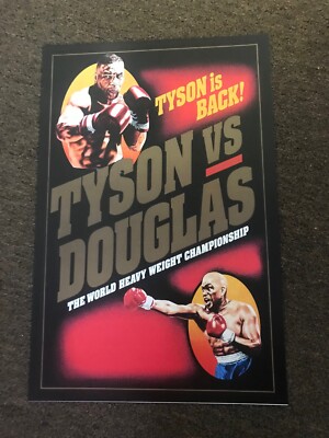 1990 Mike Tyson Buster Douglas Heavyweight Boxing Championship Promo Poster
