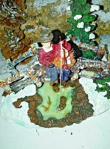 Immagini Invernali Natalizie.Scena Natalizia Per Villaggio Invernale La Pesca Art 2402 Pellegrini Story Ebay