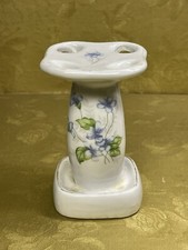 Bathroom Sink Toothbrush Holder ceramic purple flowers