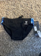 TYR DuraFast Polyester Admiral Splice Racer Boys Swim Blue Black - Size 26