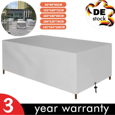 JOYHUT GARTENTISCH ABDECKUNG SCHUTZHÜLLE WASSERDICHT GARTENMÖBEL ABDECKPLANE GARNITUR