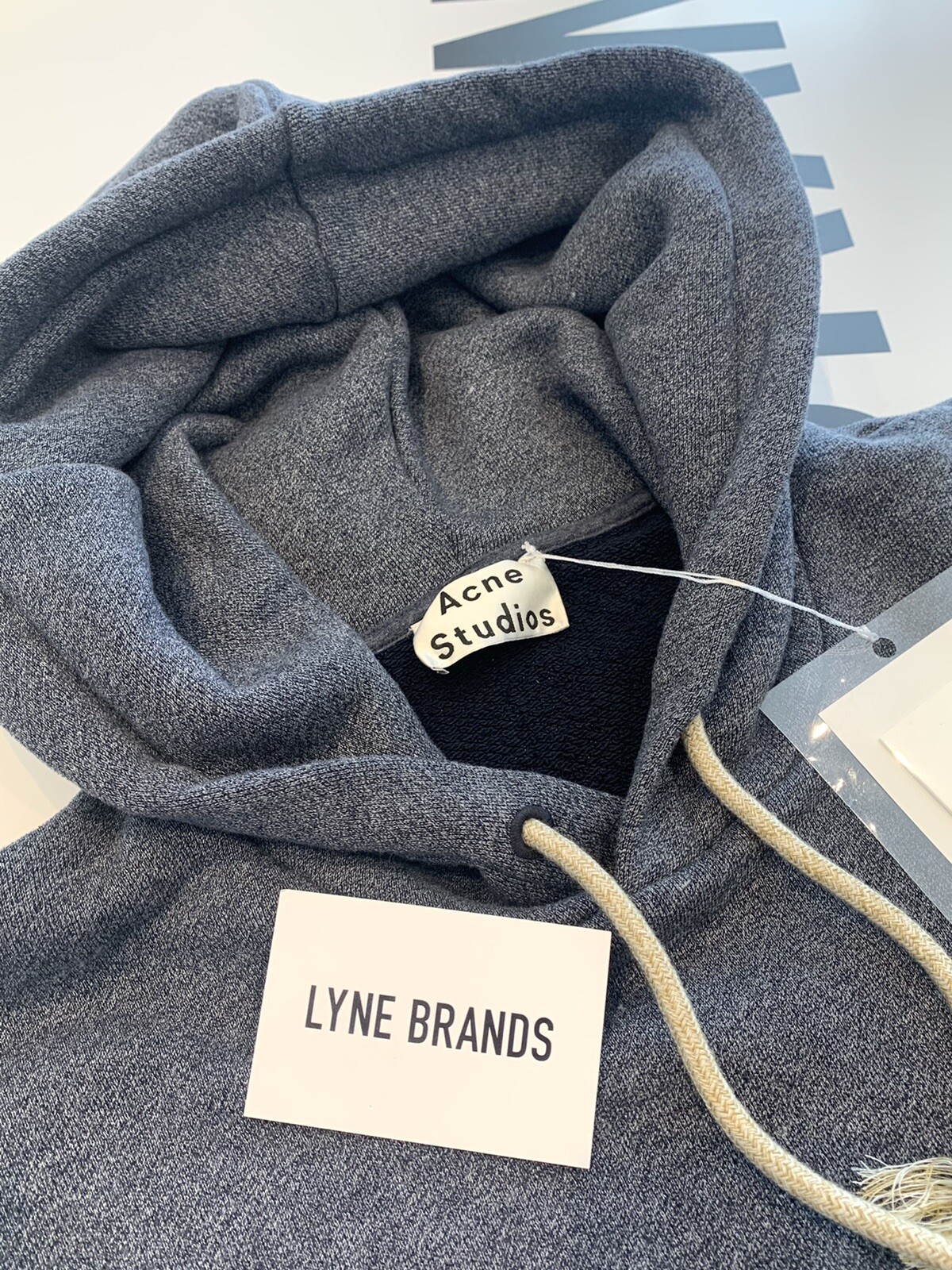 Acne Studios Reverse Label Blue Sweatshirt Hoodie - Size Large - RRP £345 image 4