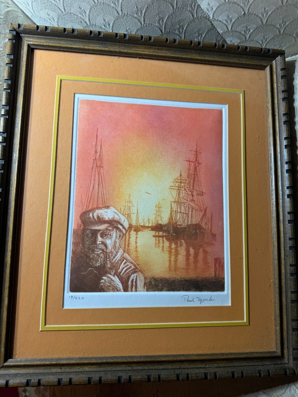 Paul Tappenden (1947 - 2021) "Sailor And Ship" Etching 14/220 - Signed/Framed