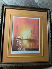 Paul Tappenden (1947 - 2021) "Sailor And Ship" Etching 14/220 - Signed/Framed