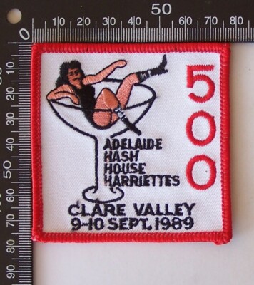 VINTAGE 1989 HASH HOUSE HARRIETTES CLARE VALLEY 500 PATCH CLOTH SEW-ON ...