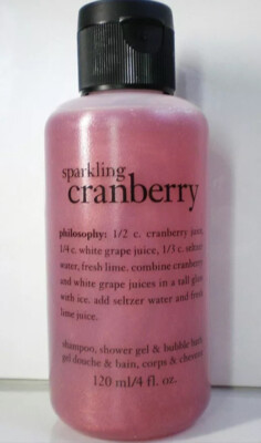 NEW PHILOSOPHY SPARKLING CRANBERRY SHAMPOO SHOWER GEL BUBBLE BATH 4 OZ