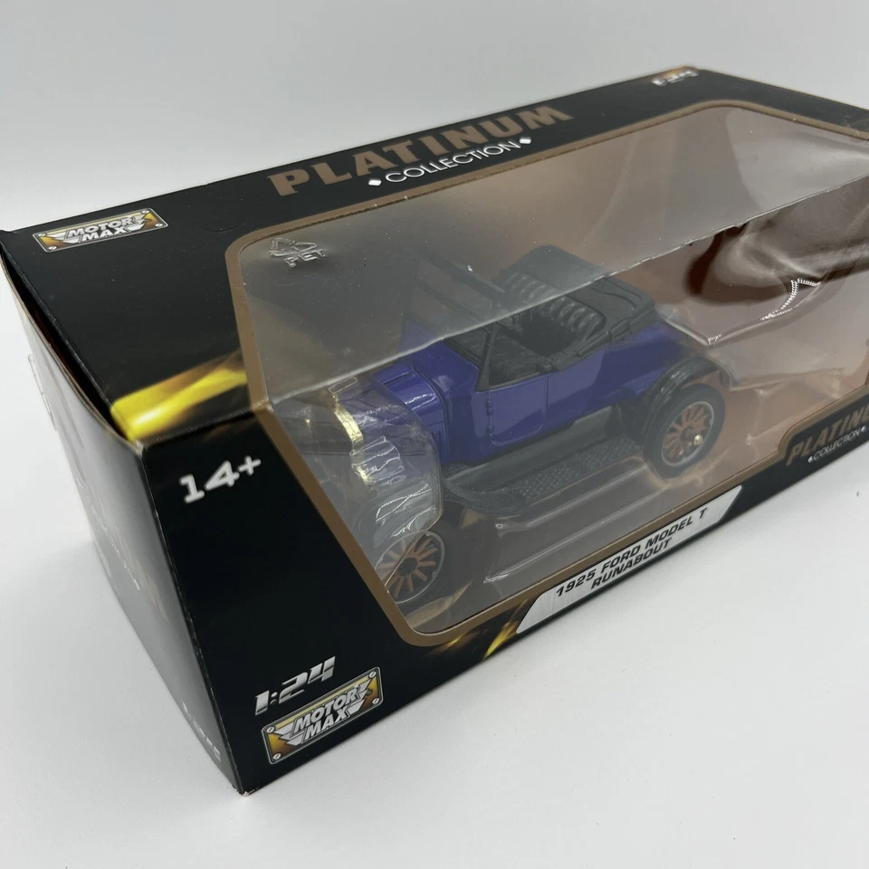Ford Modelo T Coche Runabout Ferrocarril Motormax 1925 Diecast Escala 1:24 De Colección Foto 3 de 4