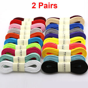 Thick-Flat Fat Shoe Laces Wide Shoelaces All Shoe Types Trainer Boot Shoes