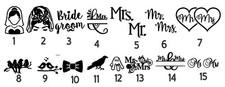 Wedding Mr.  Mrs. Vinyl Decal read description 