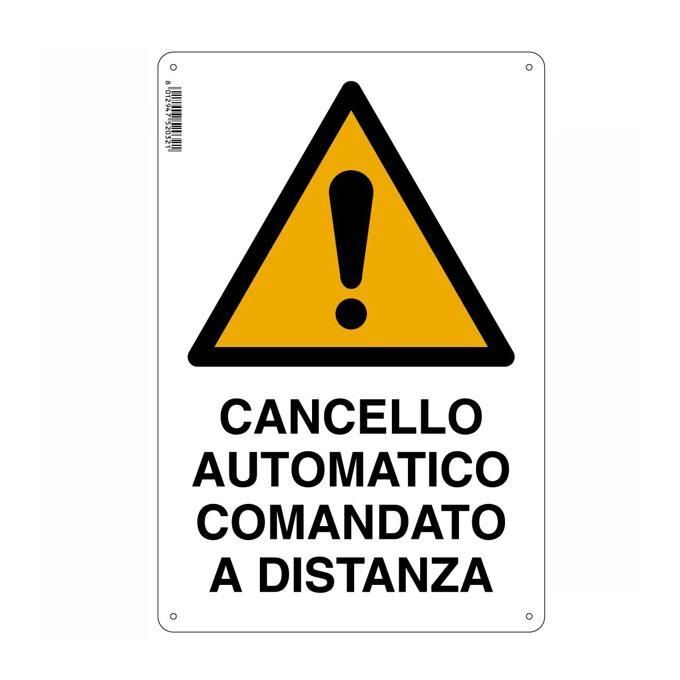 Cartello Cancello Elettrico C.D. 30X 20 Alluminio 8012947520321