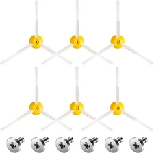 6 Sets Replacement Parts Compatible with For iRobot Roomba 3 Armed Side Brush