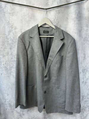 Benvenuto Tailored Blazer Suit Jacket Wool Classic Two-Button Men's Size 54