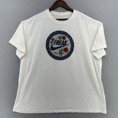 2021 Nike Giannis Swoosh Freak Basketball White TShirt DD0771-100 Streetwear Art