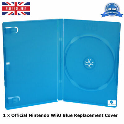 Offizielle Original Nintendo WiiU Hülle blau Ersatz Cover mit ''''WII'''' Logo SET