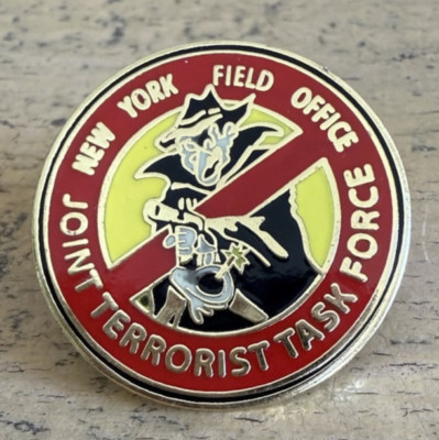 Joint Terrorist Task Force New York Field Office Lapel Pin GMan JTTF Flat