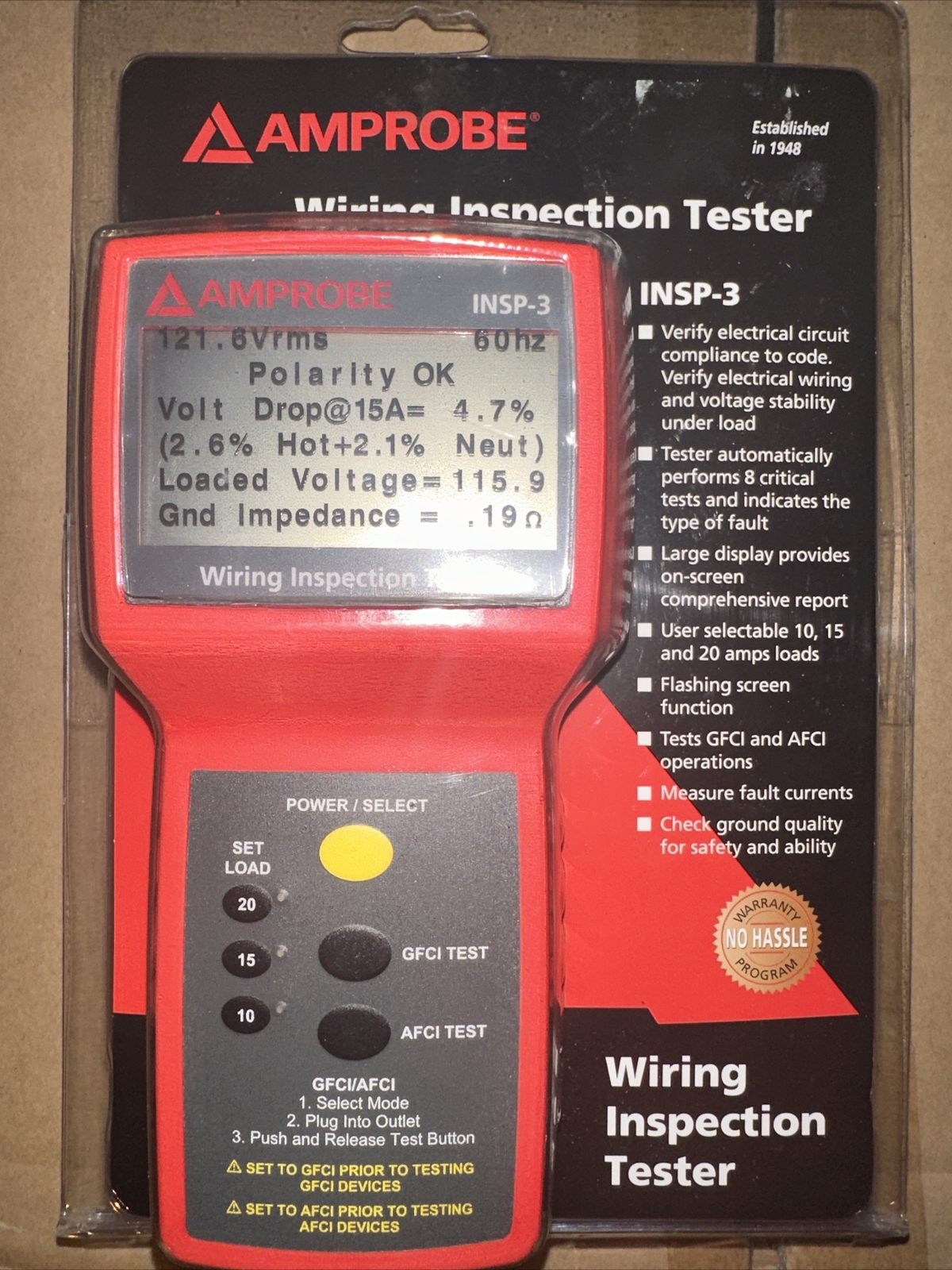Amprobe Insp3 Wiring Inspection Tester 3503207 for sale online eBay