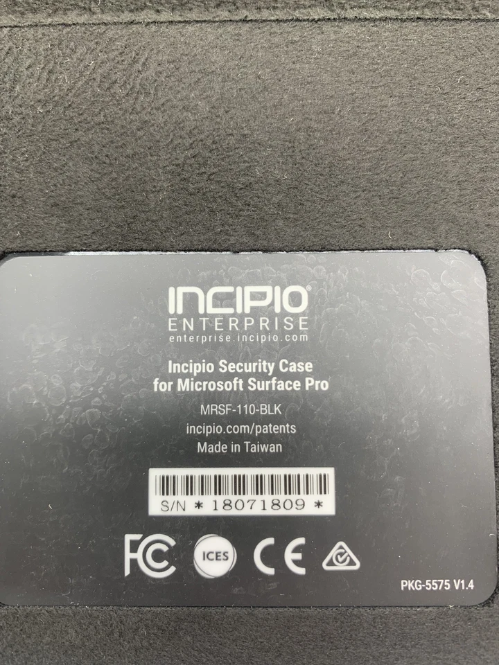 INCIPIO MRSF-110-BLK Microsoft Surface Pro Security Case w/ FREE SHIPPING - Image 3 of 4