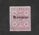 F5538 MALTA 1899 LOCAL FINE OVPT REVENUE ON 5 S QV USED - ROSE