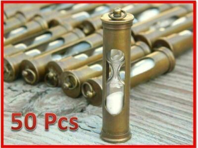 Messing Sand Timer Anhänger Schlüsselanhänger Menge Maritime Nautisch Von 50 Pcs