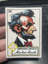 ‘52 Design Abraham Lincoln Baseball Card Art Print Trading Card  - by MPRINTS