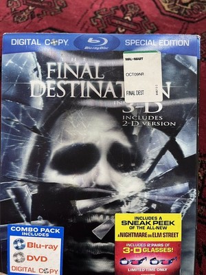 The Final Destination 3D w/Lenticular Slipcover (Blu-ray 3D, and DVD, CIB! Mint!