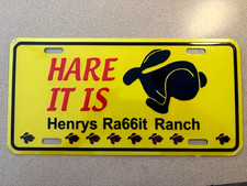 Henrys Rabbit Ranch on Route 66 License Plate...