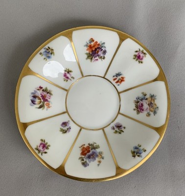 Antike Porzellan Teller Untertasse; CT Tielsch Altwasser Schlesien; 1945-48;