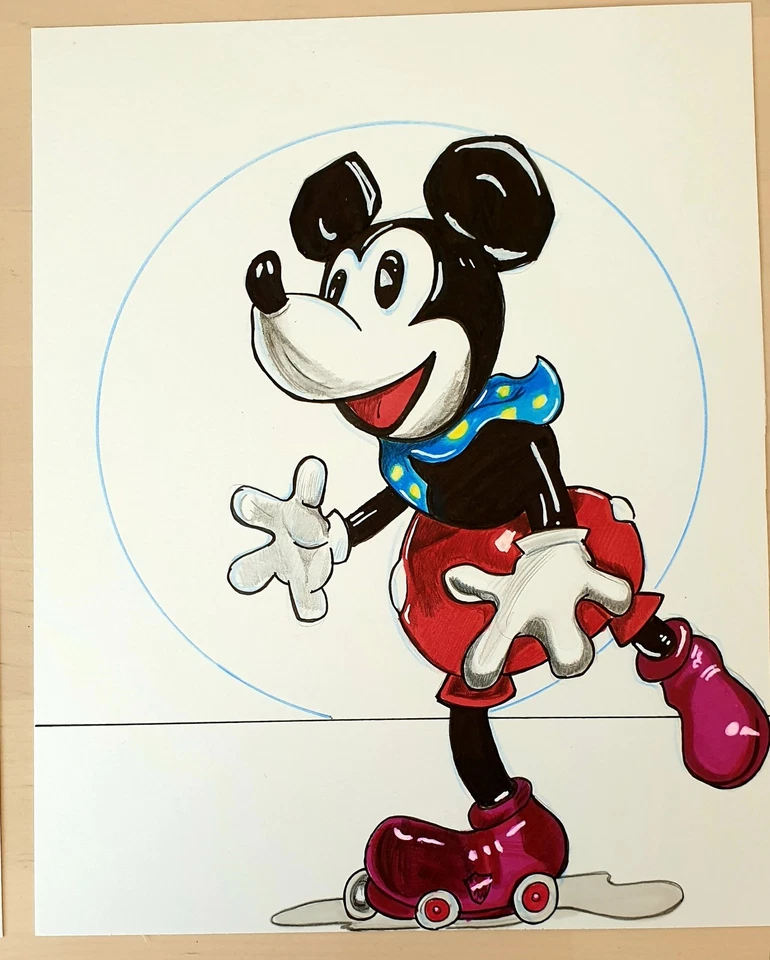 Disney Mickey Mouse And Minnie Mouse Original Art Sketch Bundle - Image 2 of 3