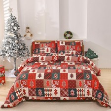 Christmas Bedding 135x200cm Warm Winter Xmas Decorations Bedding Set...