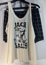 Disney Nightmare Before Christmas Jack Sally Women Sleepwear Set Sz 2X