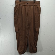 Joy Lab Womens XL Pants Brown Utility Cargo Joggers Hiking Gorpcore Athleisure
