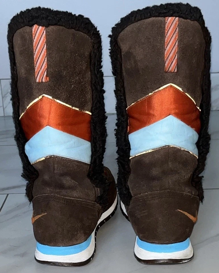 Nike Marrón Gamuza Piel de Oveja Botas de Invierno Para Mujer’s 9 Cremallera Retro Estilo ACG 311959-281 Foto 2 de 4