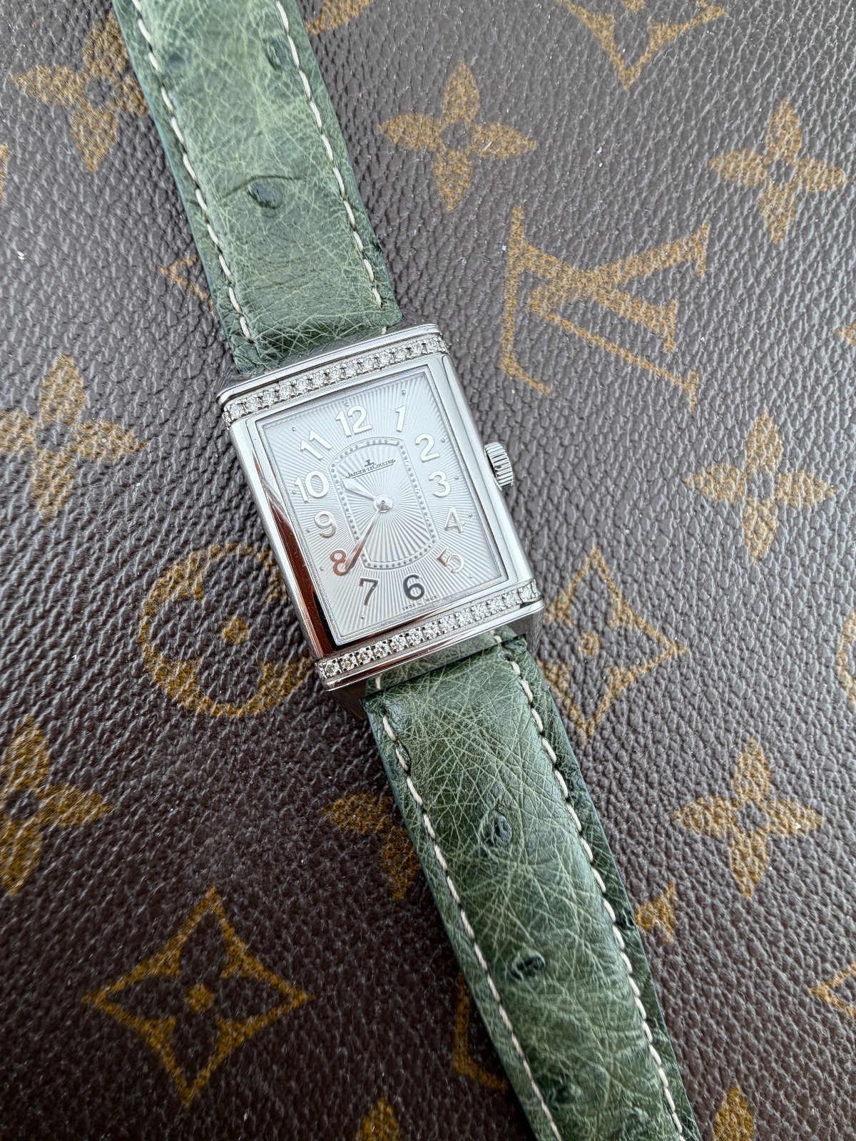 Jaeger-LeCoultre Ultra Thin Reverso Diamonds Stainless Steel Manual Winding