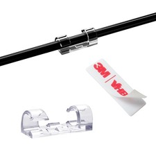 Self-Adhesive Cable Clips Organizer Drop Wire Holder 0.27 inch, Transparent