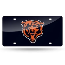 Rico Industries NFL Chicago Bears - Bear Head Laser Inlaid Metal License Plate