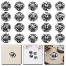 120 Pcs Snap Buttons 6 mm Metal Press for Sewing Mini Projects