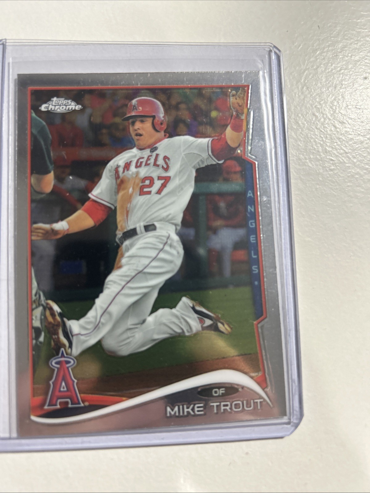 2014 Topps Chrome - Mike Trout #1 Sliding