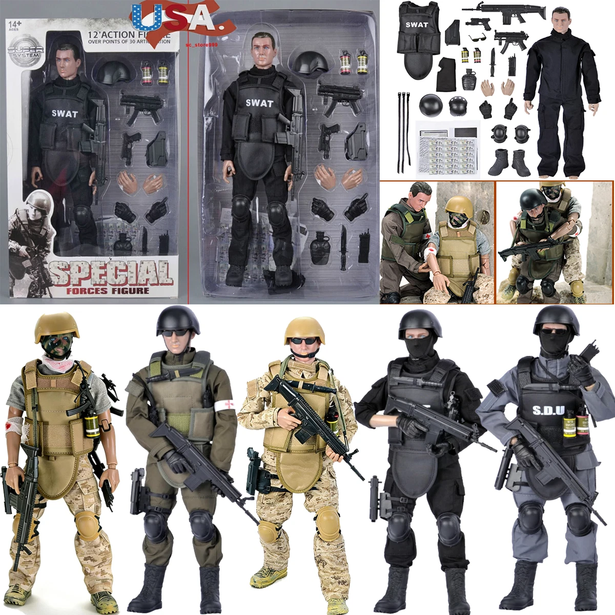 S.W.A.T. Military & Adventure Action Figures for sale | eBay