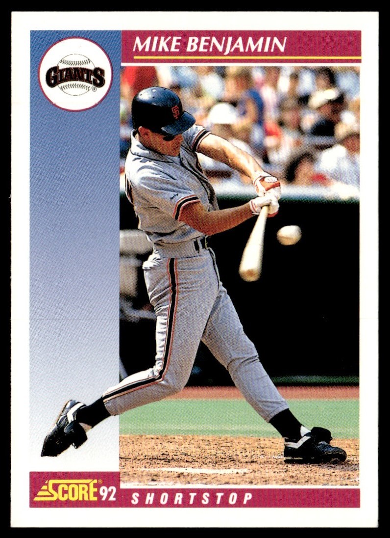 1992 Score Mike Benjamin San Francisco Giants #649