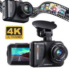 4K+1080P Dual Lens Dash Cam Front Rear GPS Car Recorder Camera DVR Night Vision