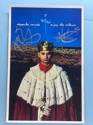 DEPECHE MODE ENJOY SILENCE POSTER 11x17 SIGNED AUTHENTICATED wCOA FREE SHIPPING