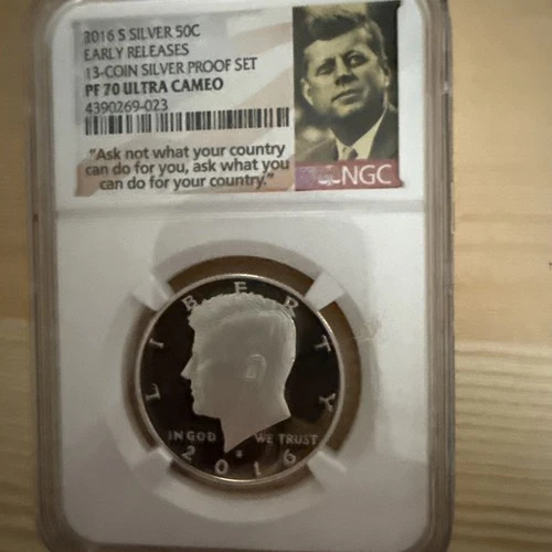 2016 S Silver Kennedy ER PF70 Ultra Cameo 13 coin silver PF Set