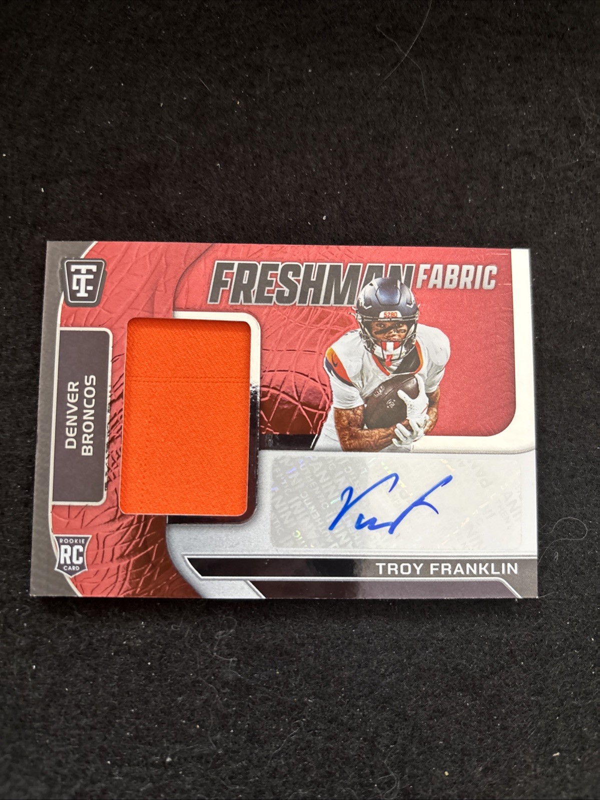 Troy Franklin Panini Certified Freshman Fabric Mirror Signatures #FMSTFN Red
