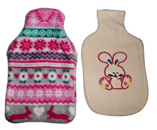 X 2 Children&rsquo;s Small Fleecy Hot Water Bottle Covers (only)