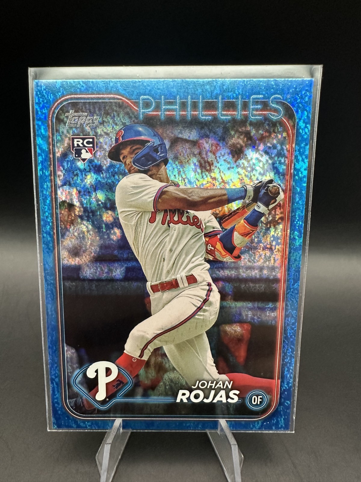 2024 Topps Series 1 Johan Rojas Blue Holofoil #209 /999 (RC) Phillies