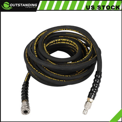 #ad 4000PSI Pressure Washer Hose Hot Cold Water 1 4quot; Kink Wear Hose W 3 8quot; Quick $58.25