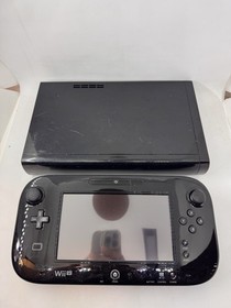 Nintendo Wii U 32GB Black Console Bundle w/Gamepad- 1 Generic Controller,Tested!