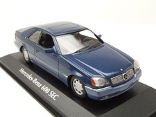 MERCEDES S-CLASS 600SEC COUPE Blue 1992 1/43 MINICHAMPS 940032600