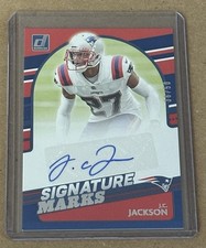 2021 Donruss Signature Marks J.C. Jackson #SM12 (AU) Blue Parallel /50 Patriots